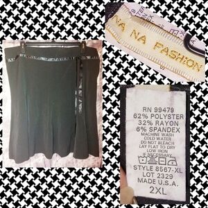 Na Na Fashion brand Black Soft Knit A-line Skirt Sz 2XL(16/18/20)